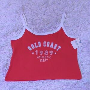 Arizona Juniors Red Graphic Crop Tank